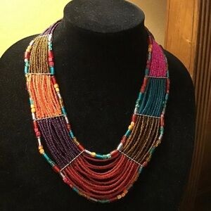 NWT BOHO HAND MADE BEADS NECKLACE